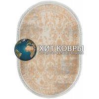 Турецкий ковер Tajmahal 06501 Серый-золотой овал